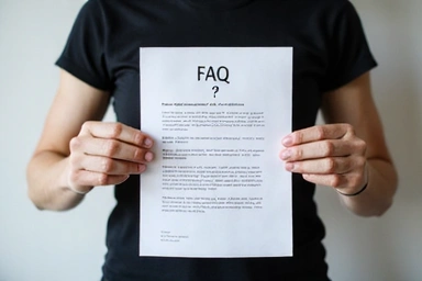 Person reading a FAQ document